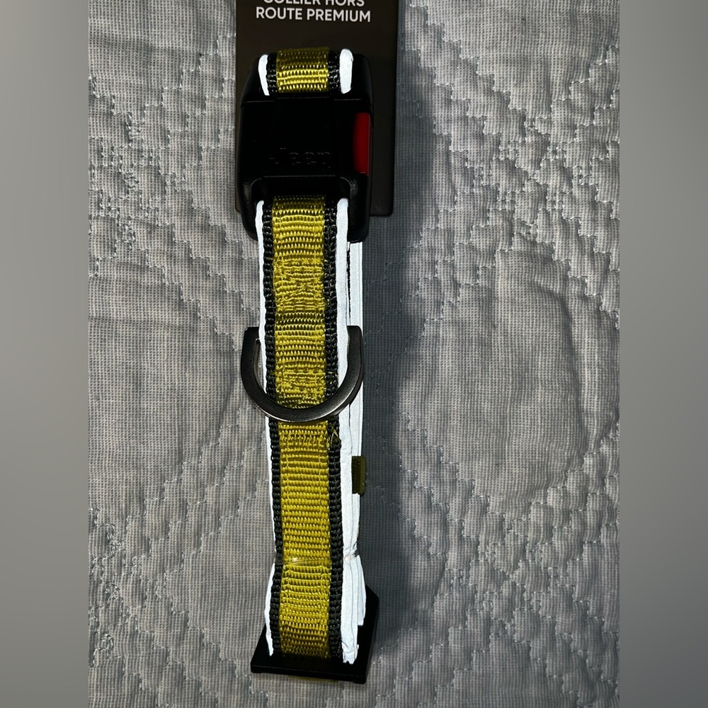 Jeep Slick Rock Rubber Dog Collar Medium Waterproof Collar Green reflective